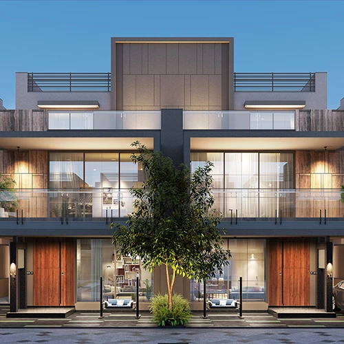 Villa Night Front View